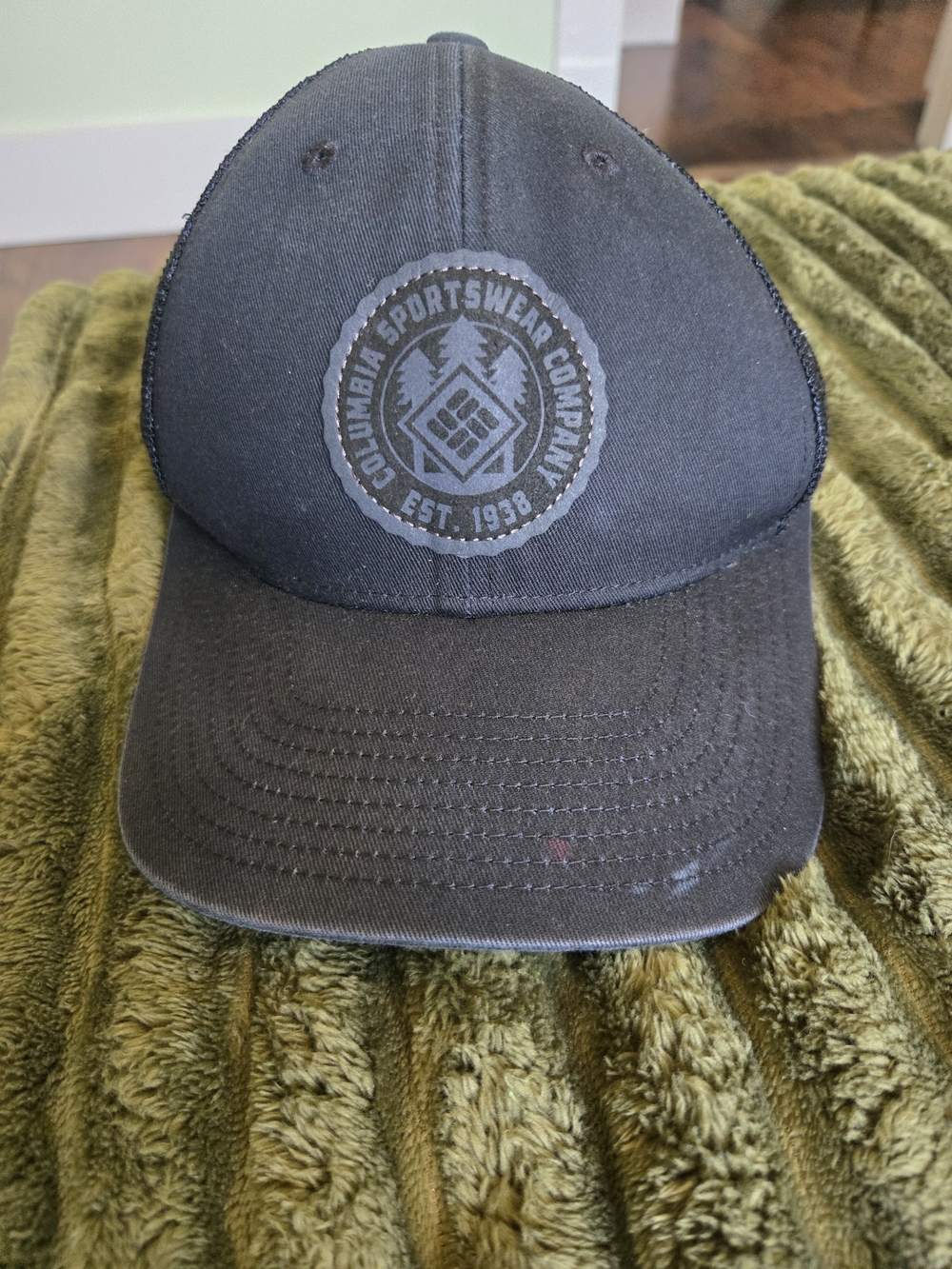 Columbia Black Logo Patch Baseball Cap